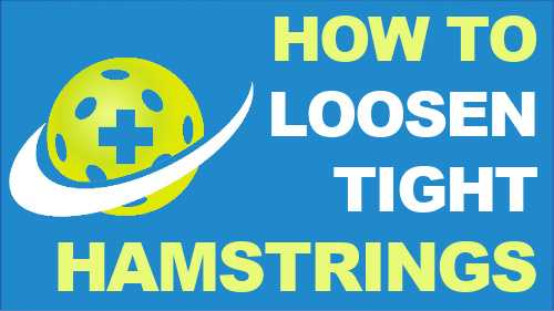 This is a title slide that reads "How to loosen tight hamstrings"